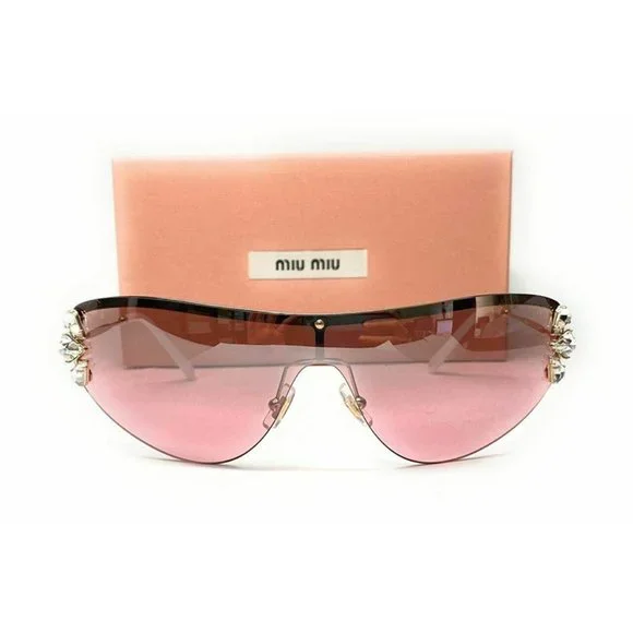 MIU MIU Sunglasses Women MU66US ZVN7L1 Irregular Shape Women's Sunglasses - Picture 3 of 4